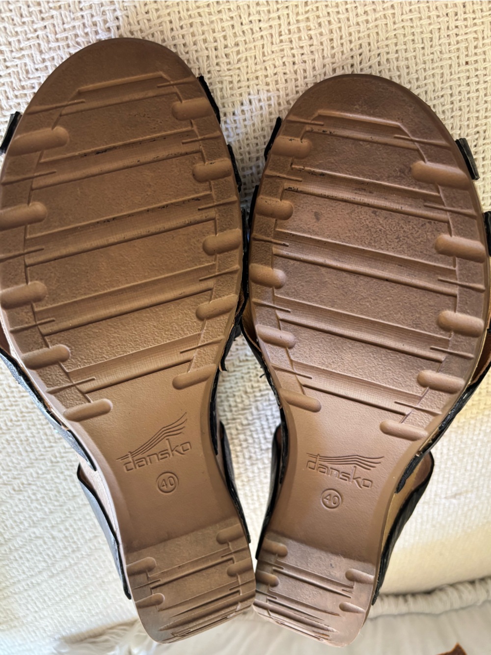 Dansko Tinley Fisherman Wedge Sandals Black Leather Size EU 40 - Picture 10 of 14